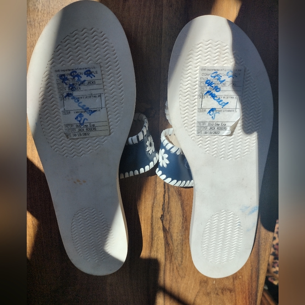 Jack Rogers Navy Blue Boating Sandals Size 7 - Picture 5 of 7